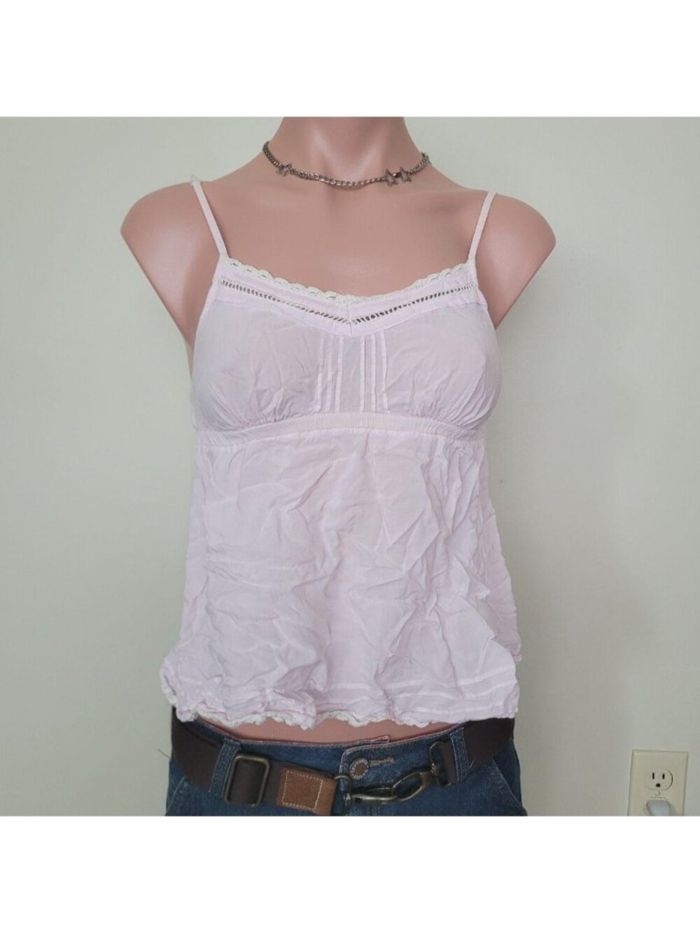 H&amp;M Coquette Viscose Lace Babydoll Slip Tank Top (S)